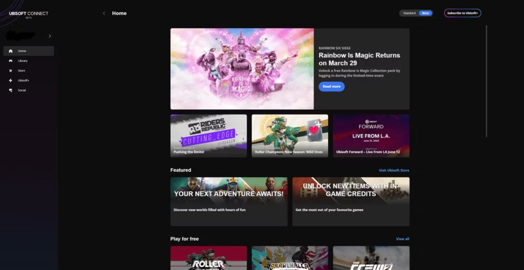 Обновленный дизайн Ubisoft Connect 2.0. Источник: Respawn First