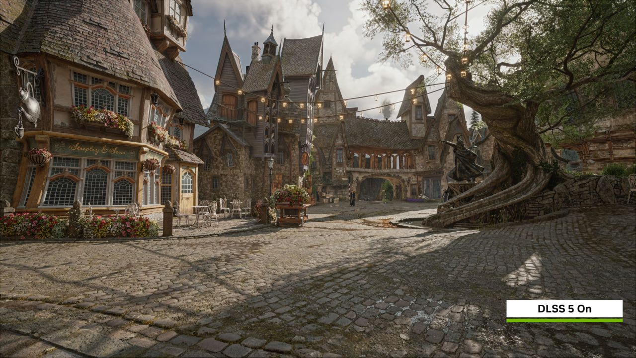 DLSS 5 в Hogwarts Legacy. Источник: NVIDIA