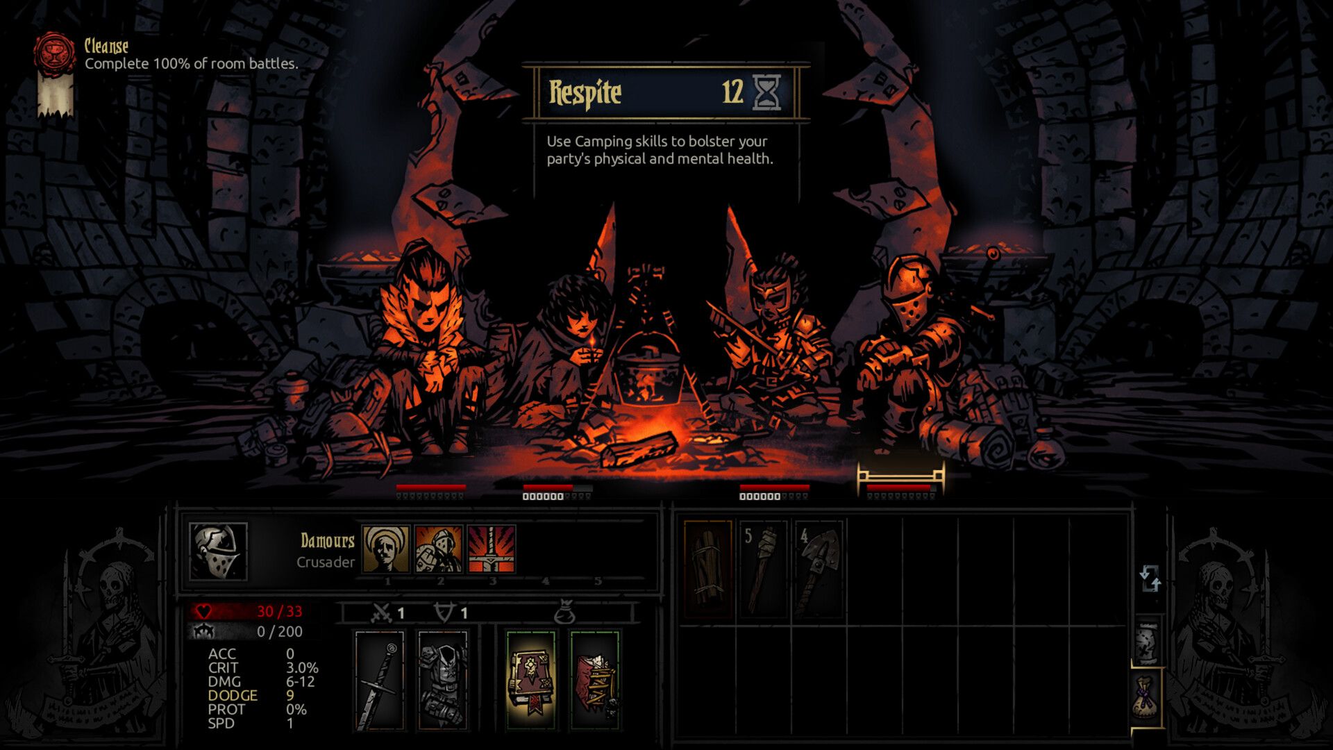 Скриншот из Darkest Dungeon: The Fire's Edge. Источник: Steam