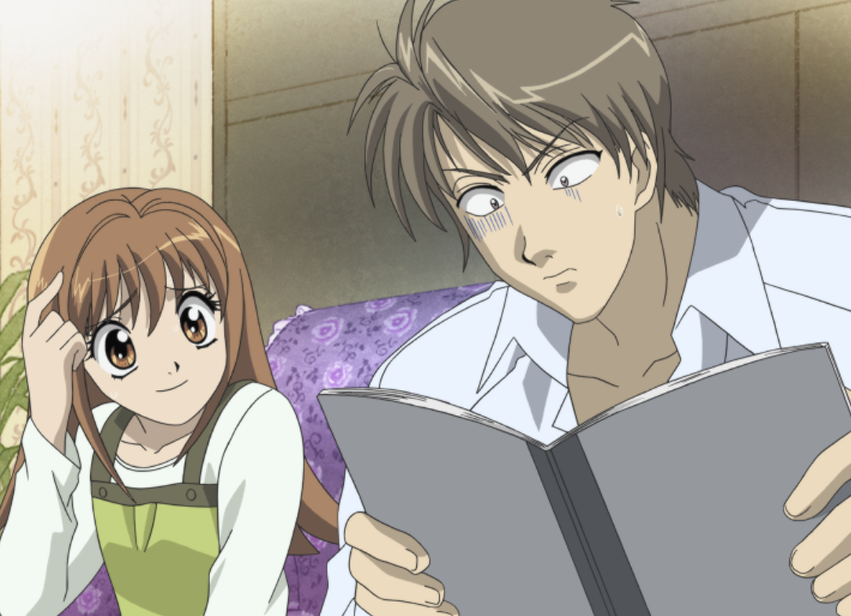 Кадр из аниме «Озорной поцелуй»