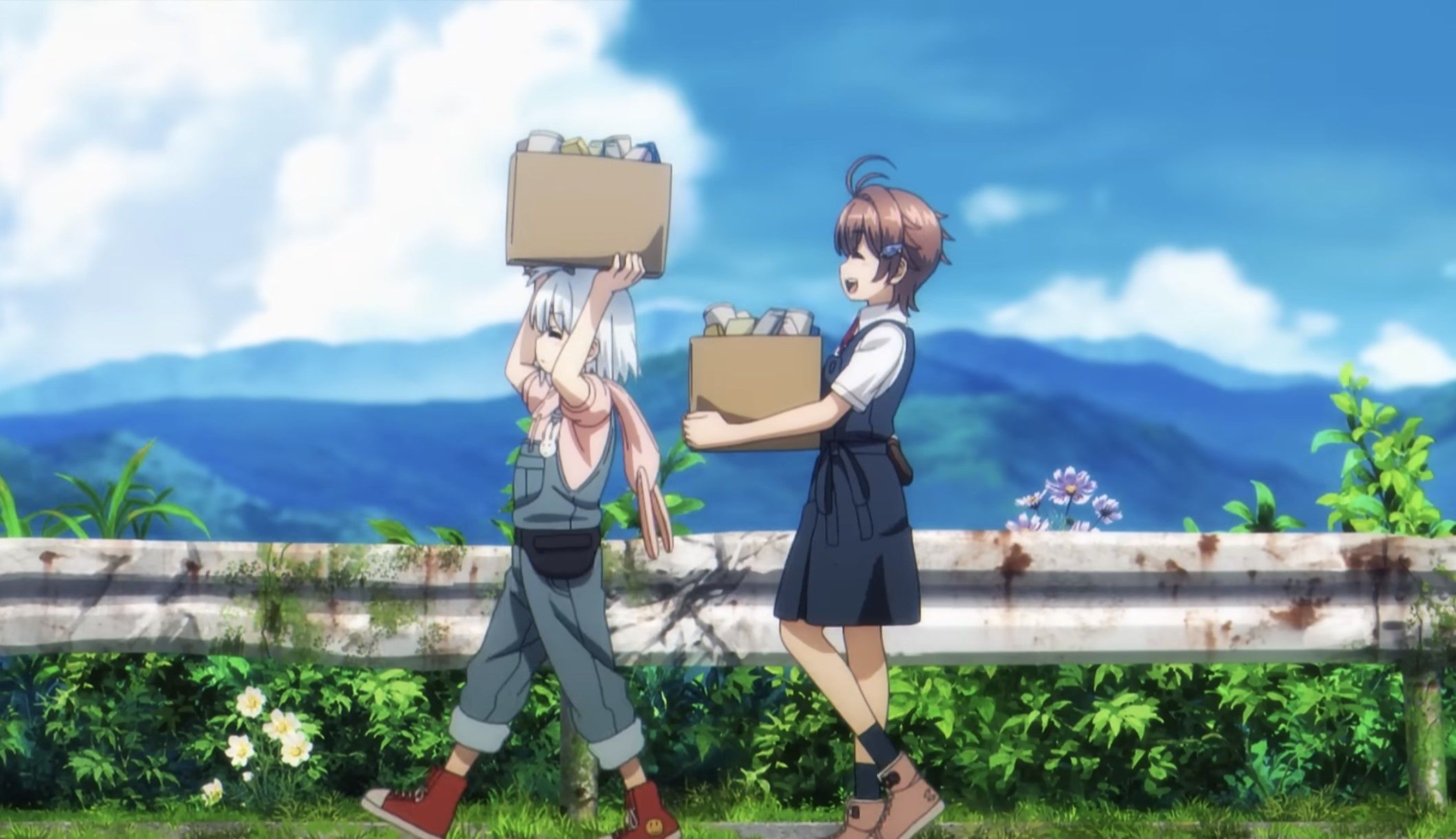 Кадр из тизера аниме «Постапокалиптическое путешествие»