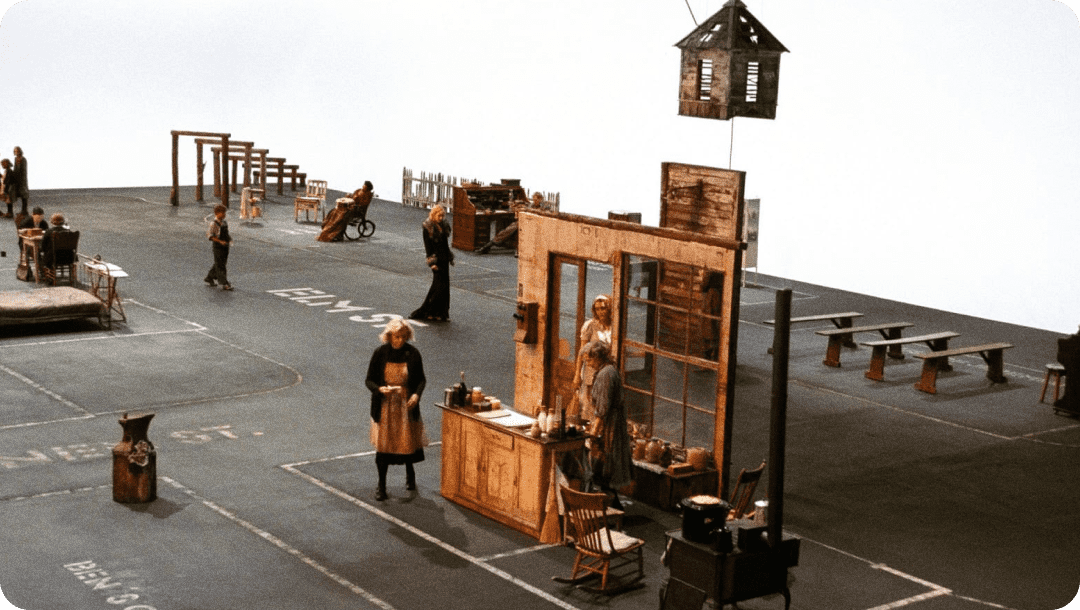 Кадр из фильма Ларса фон Триера «Догвилль»