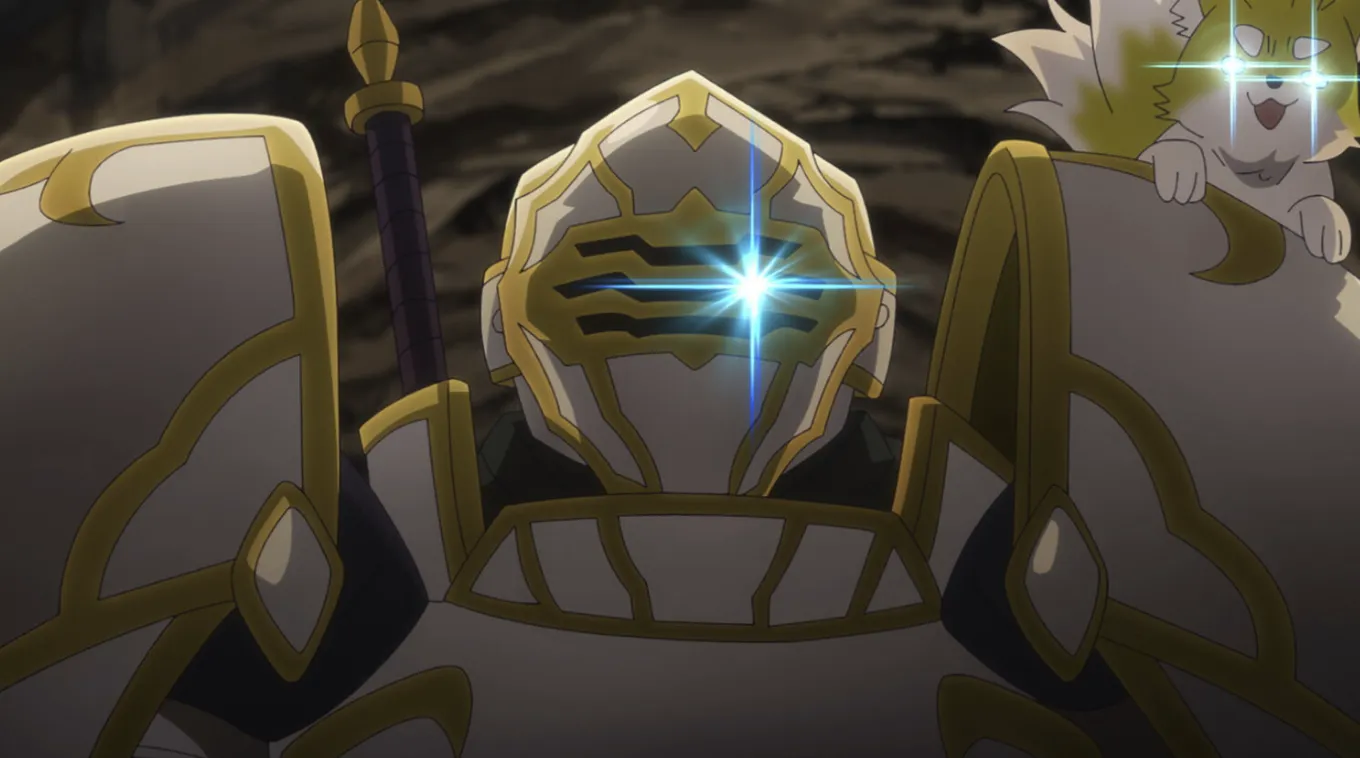 Кадр из аниме «Рыцарь-скелет вступает в параллельный мир»