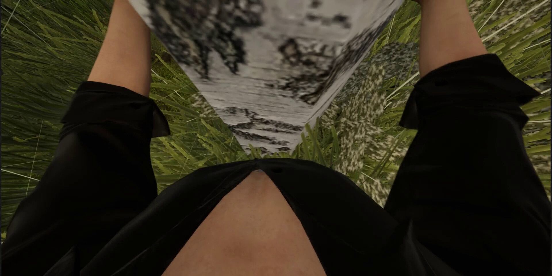 Скриншот из игры «Симулятор обнимания берёзы» | Источник: Steam