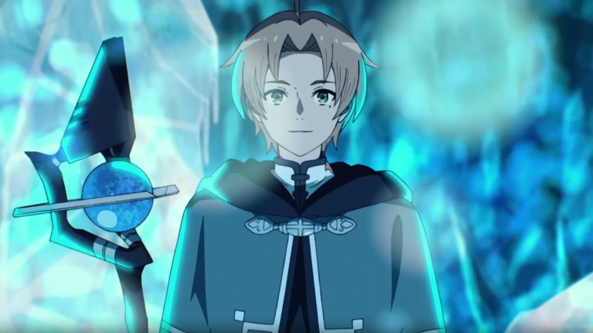 Кадр из аниме «Реинкарнация безработного: История о приключениях в другом мире»