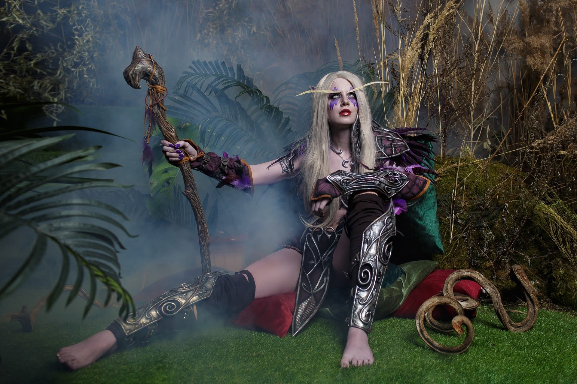 Косплей на ночную эльфийку из World of Warcraft. Косплеер: Алина Aneli Воронцова. Источник: vk.com/club70093488