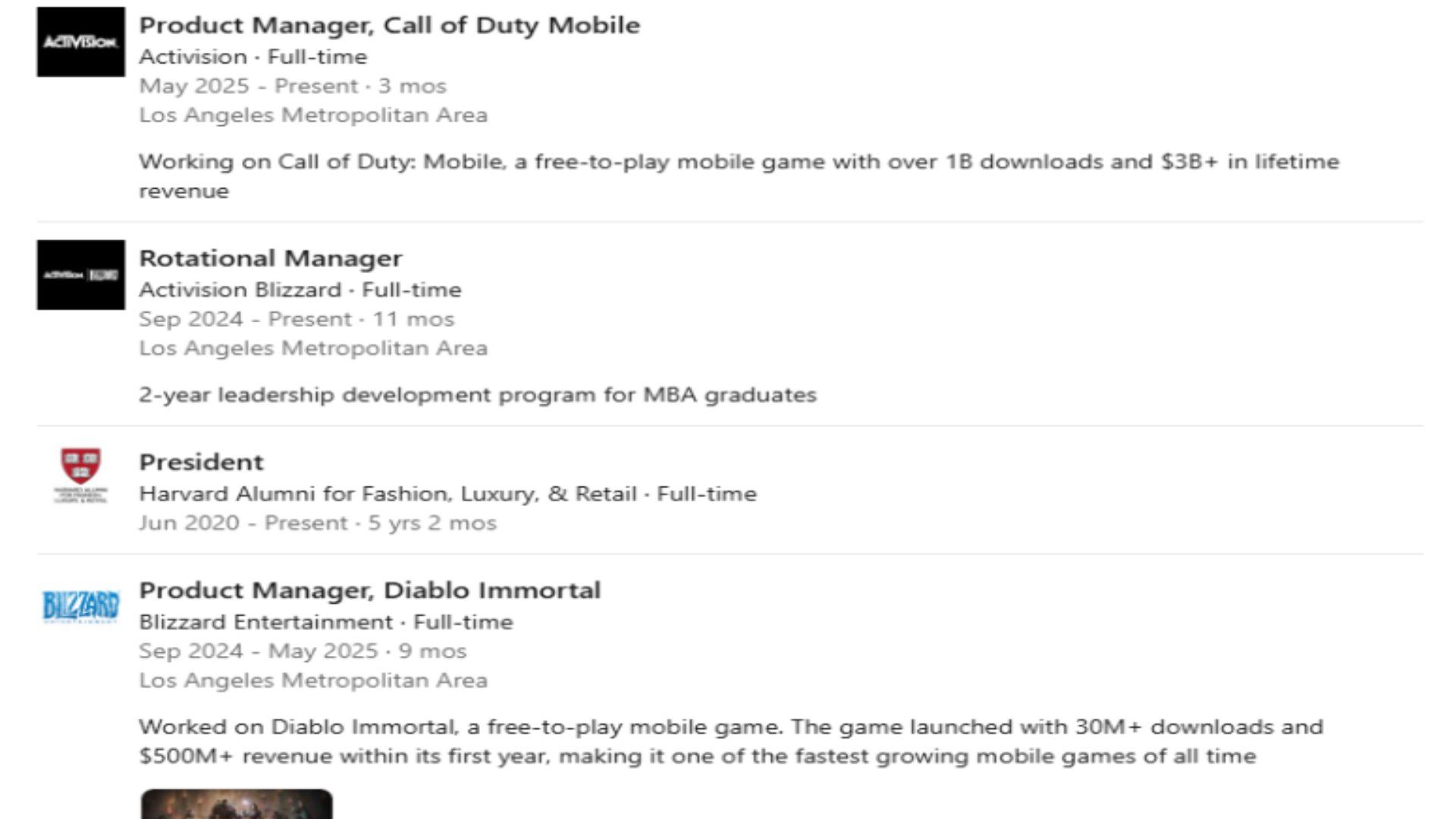 Информация о доходах Call of Duty: Mobile со страницы Мэттьюса — на момент публикации материала данные о продажах удалены. Источник: аккаунт @bogorad222 в Х