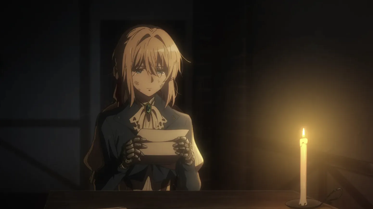 Кадр из аниме «Вайолет Эвергарден»