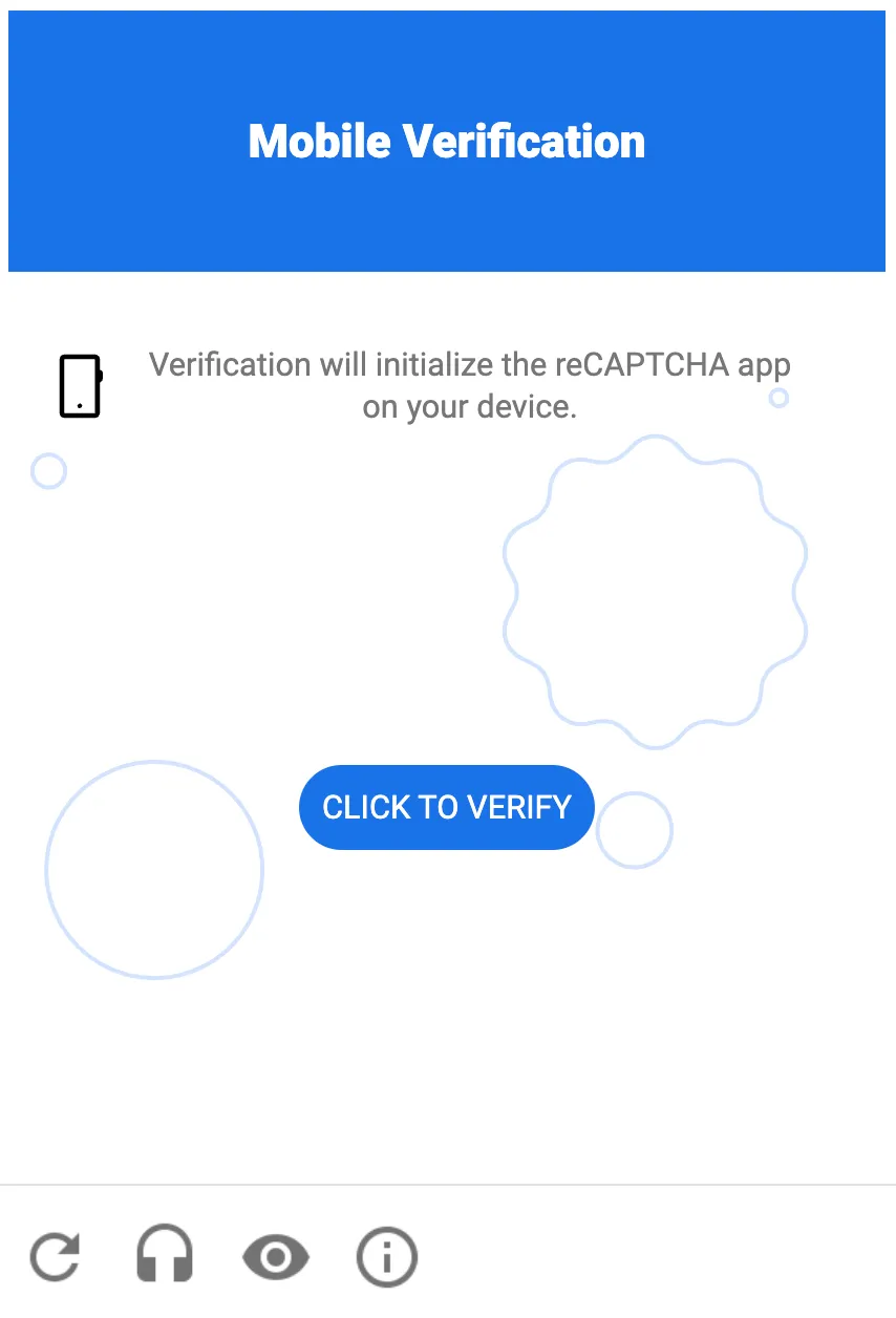Новая капча на iOS. Источник: Google