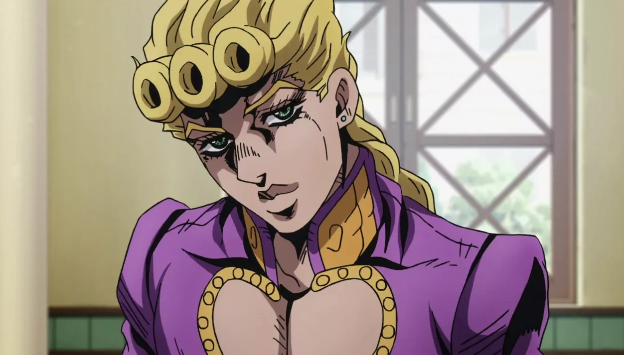 Кадр из аниме «Невероятные приключения ДжоДжо»
