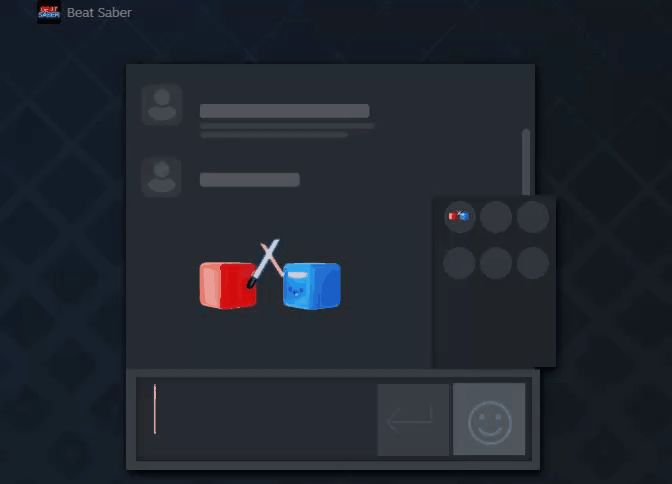 Пример анимированного стикера Beat Saber из магазина очков Steam