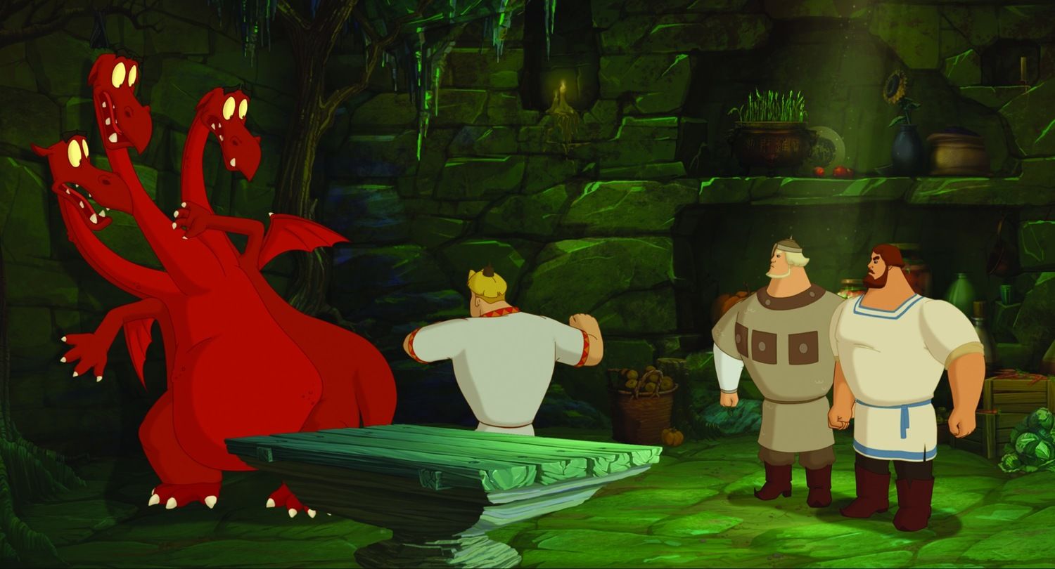 Кадр из мультфильма «Три богатыря и морской царь»