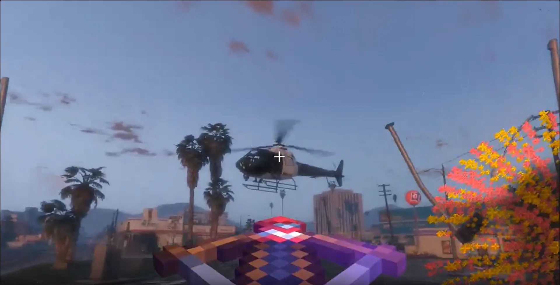 ИИ-мэшап из GTA V и Minecraft. Источник: X