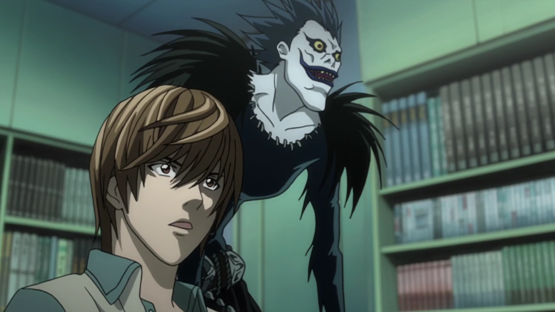 Кадр из аниме «Тетрадь смерти»