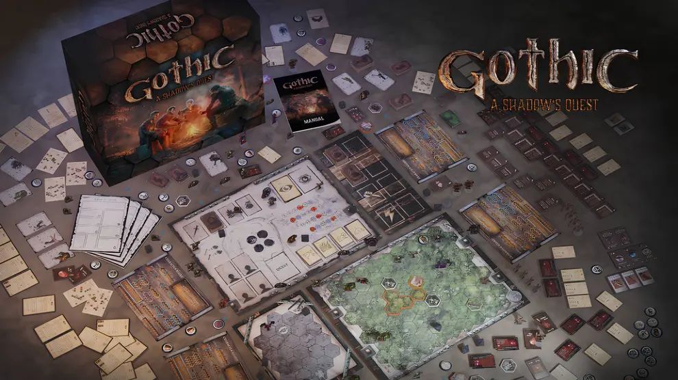 Демонстрационный кадр с настольной игрой Gothic: A Shadow's Quest. Источник: gamefound.com