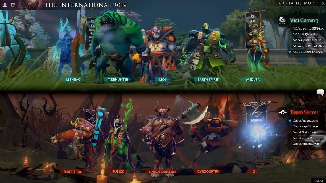 Драфт Team Secret и Vici Gaming