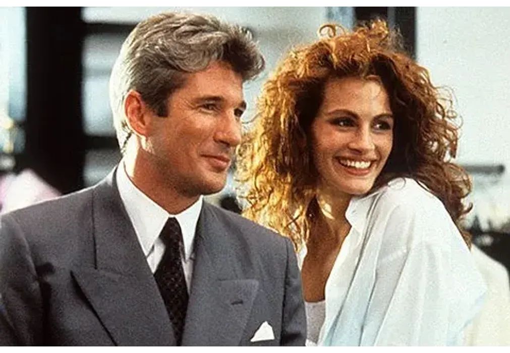 Джулия Робертс и Ричард Гир на съёмках фильма «Красотка»