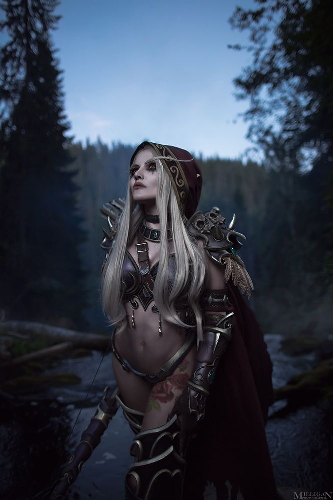 Косплей на Сильвану Ветрокрылую из World of Warcraft. Косплеер: Kalinka Fox. Фотограф: Виктория Романова. Источник: vk.com/milliganphotos