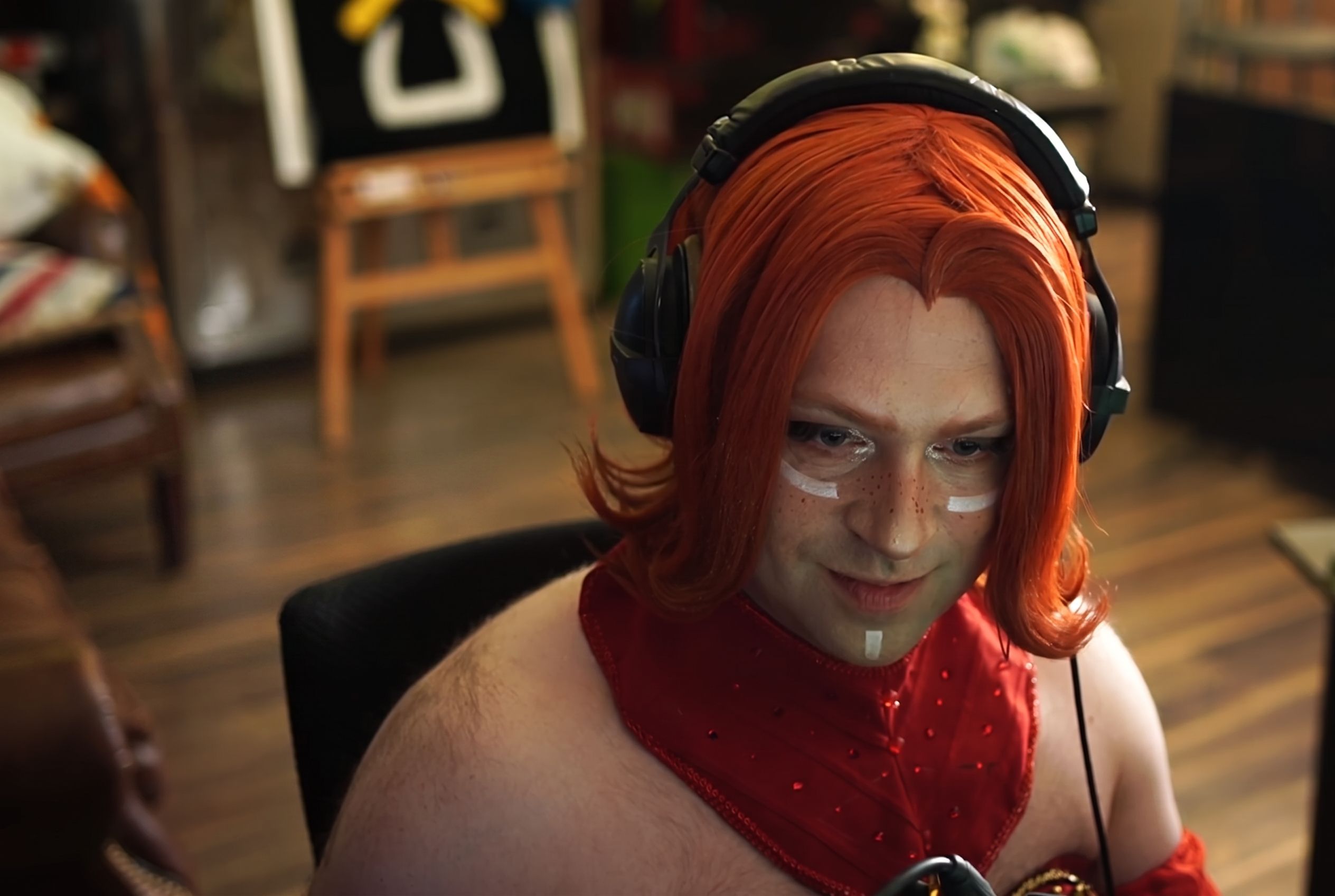 Косплей на Lina от NS. Косплеер: Ярослав NS Кузнецов. Источник: Twitch just_ns