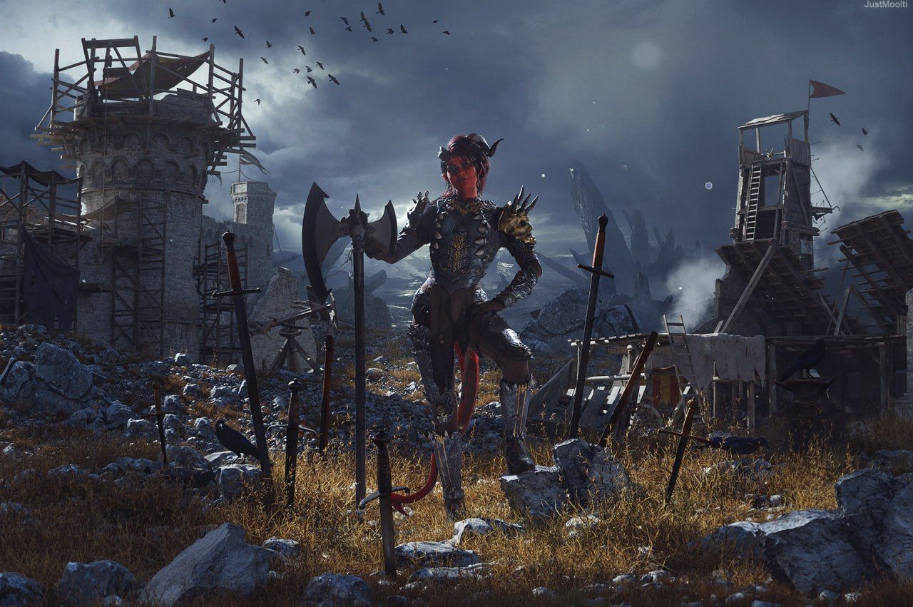 Косплей на Карлах из Baldur’s Gate 3. Косплеер: veselyebrovki.
Фотограф: JustMoolti.