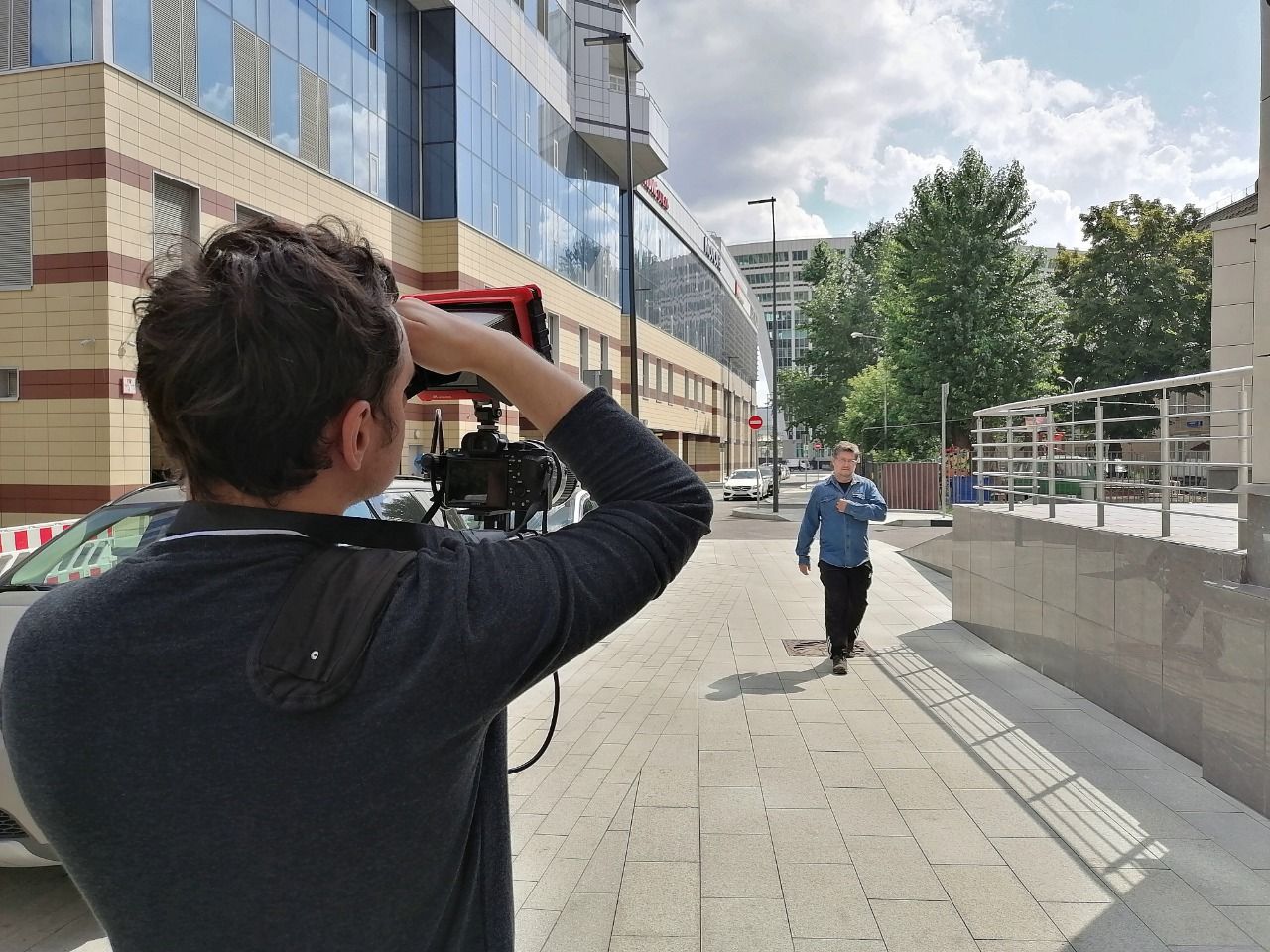 Съемки на улице