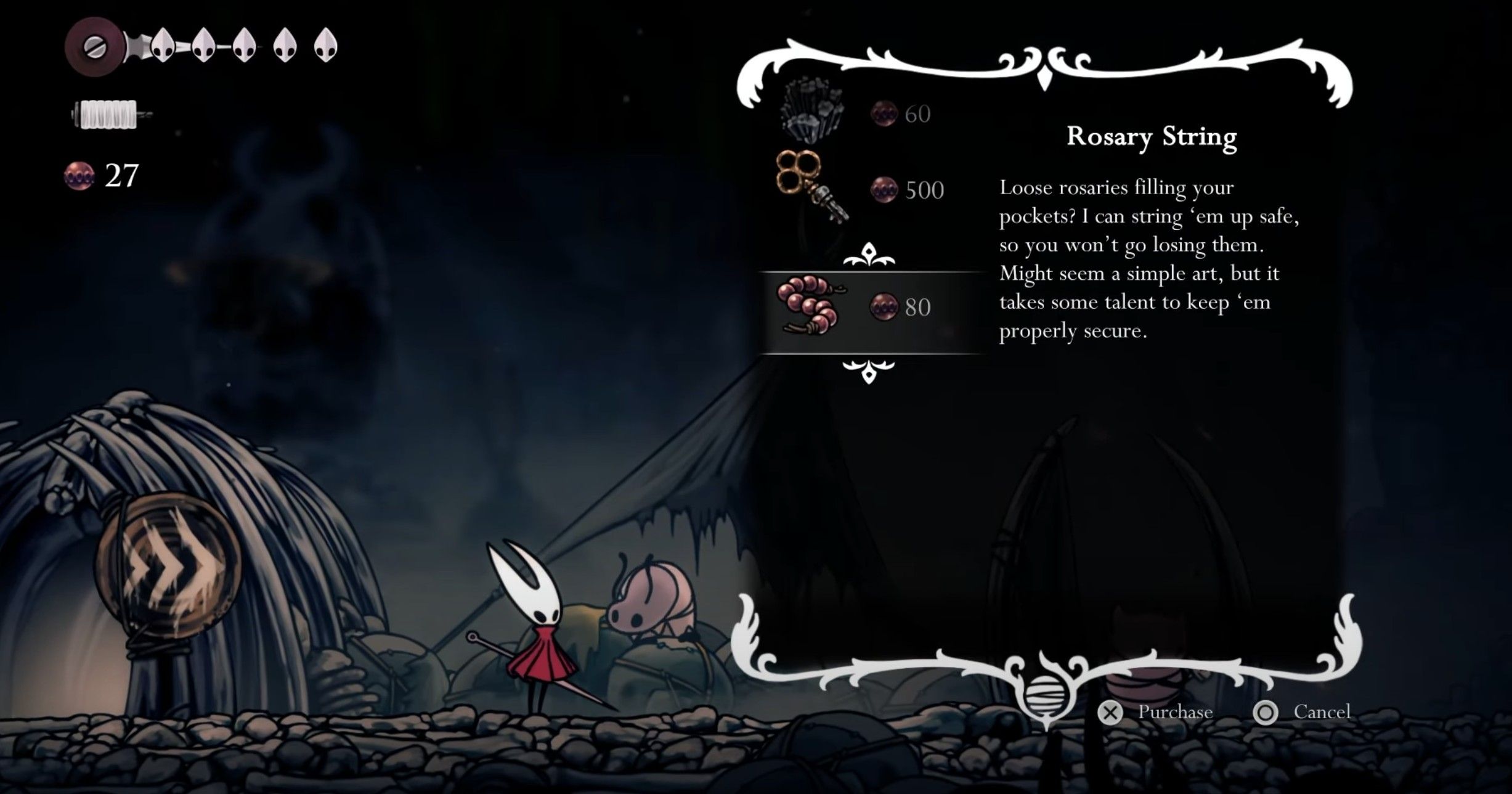 Скриншот из игры Hollow Knight: Silksong