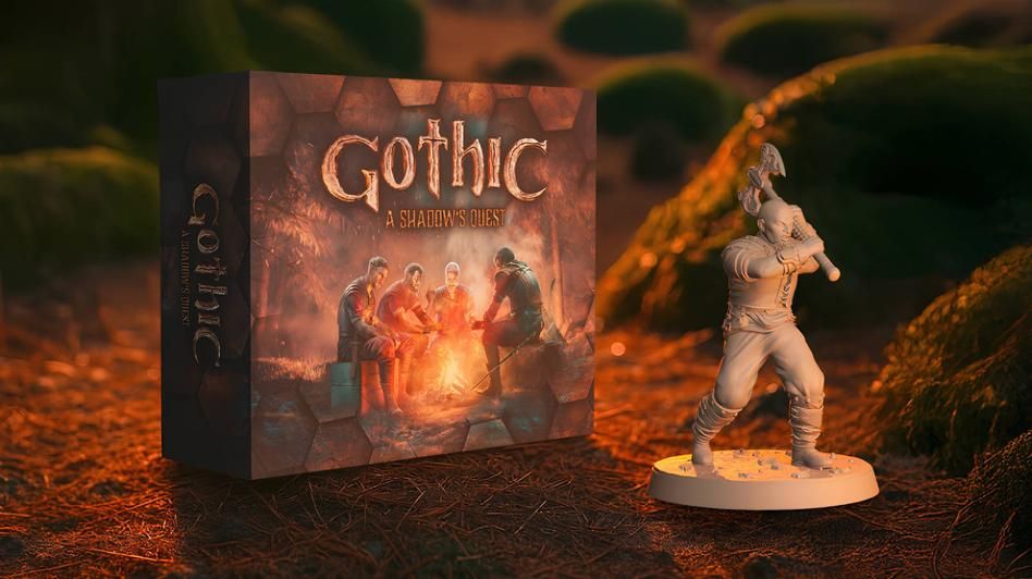 Демонстрационный кадр с коробкой Gothic: A Shadow's Quest. Источник: gamefound.com