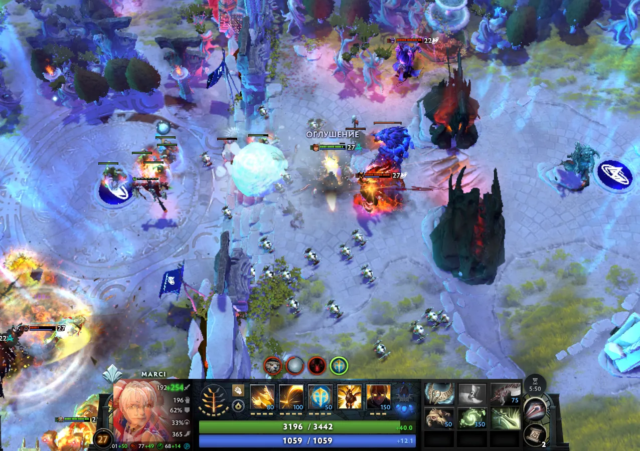 У Nightfall просто не было окна для использования BKB. Источник: Dota 2