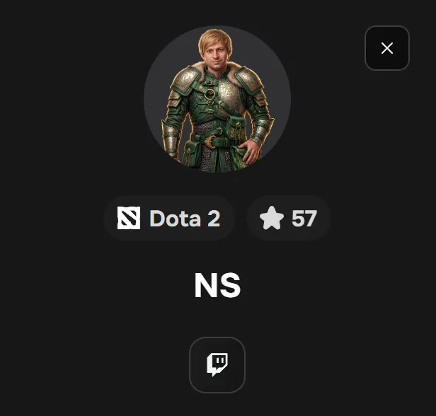 Карточка NS. Источник: streamersbattle.com