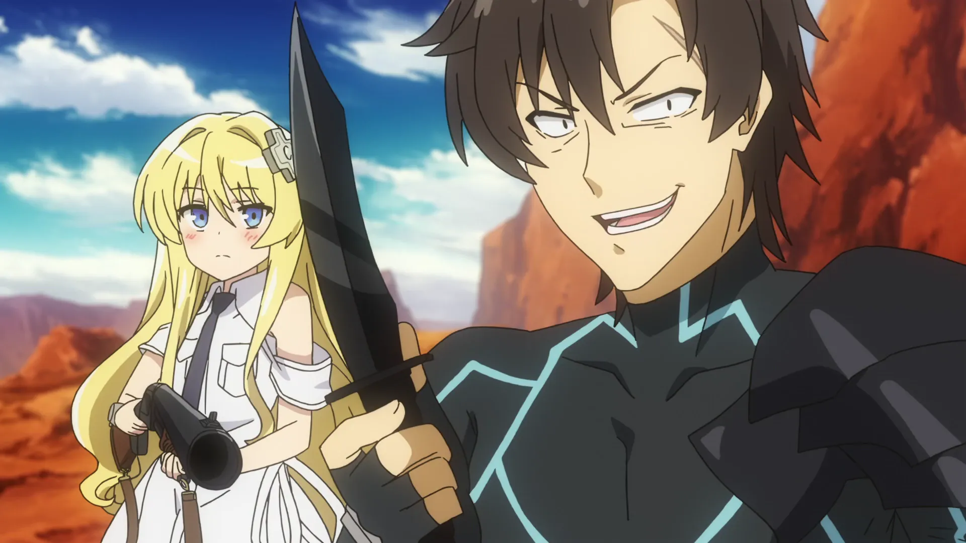 Кадр из аниме «Комбатанты будут высланы!»