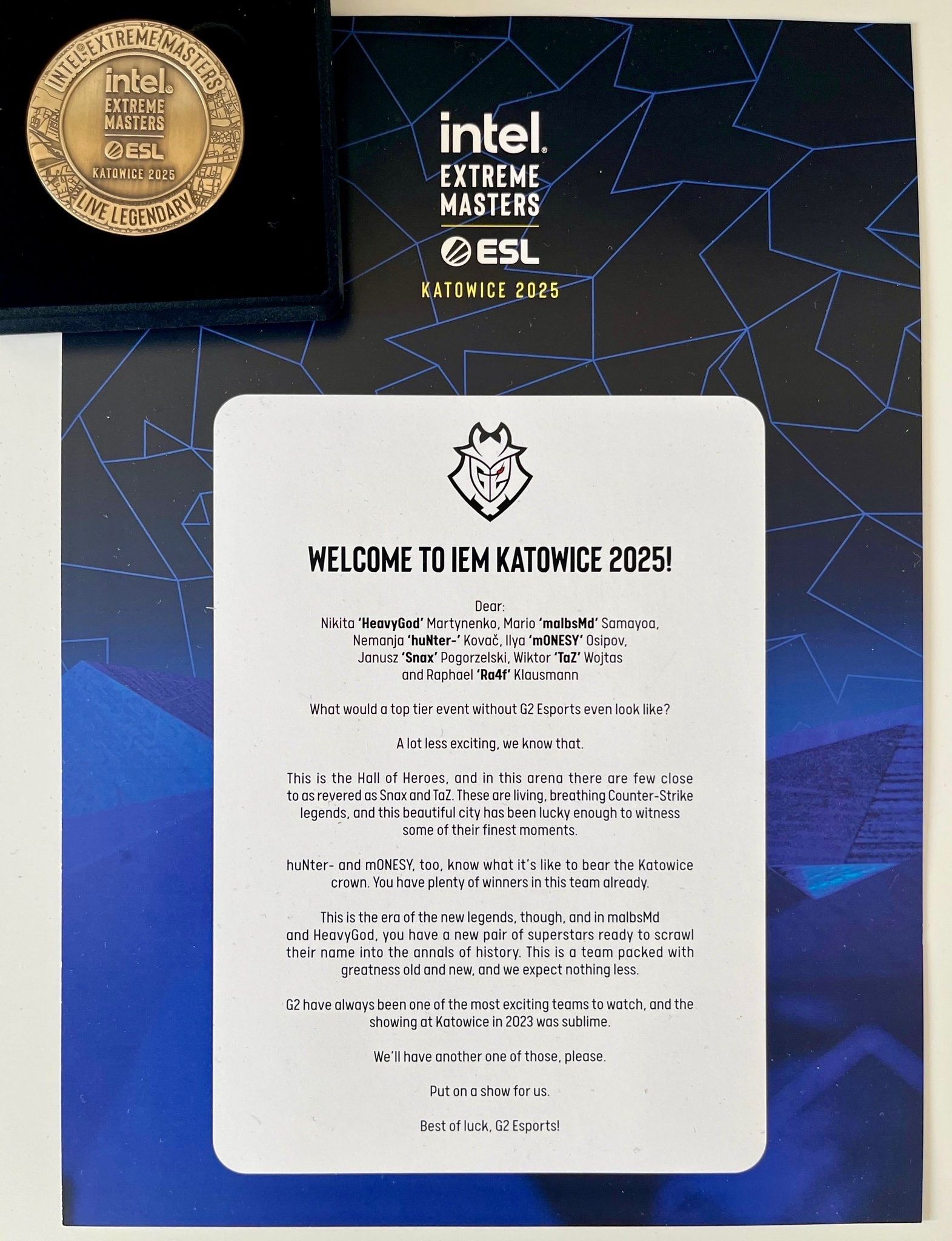 Приветственное письмо от IEM