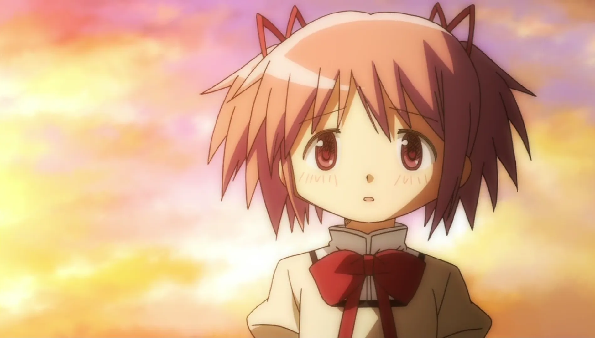 Кадр из аниме «Девочка-волшебница Мадока»