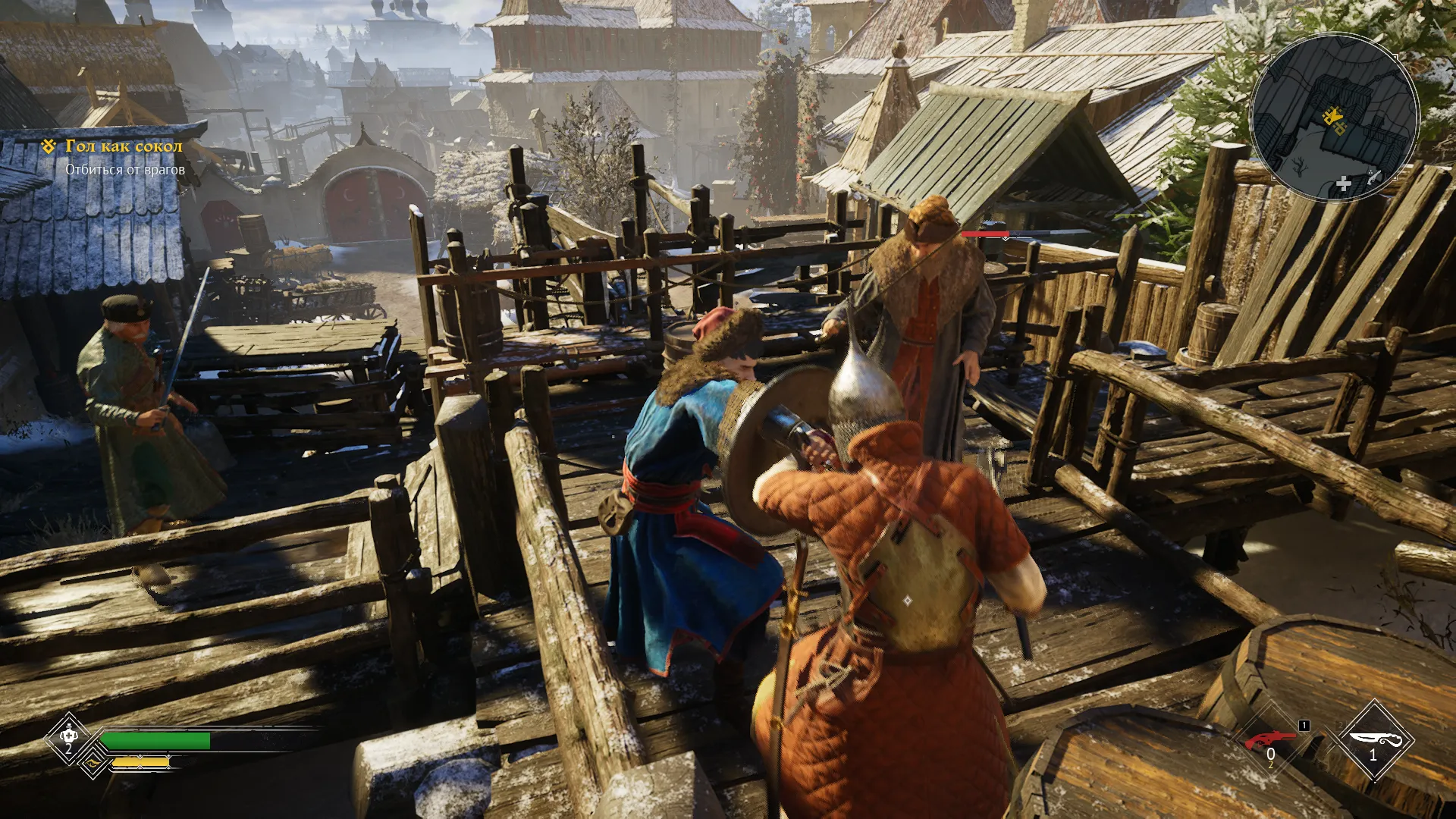 Трёх врагов уже достаточно, чтобы бой стал сложным | Источник: скриншот из игры «Земский собор»