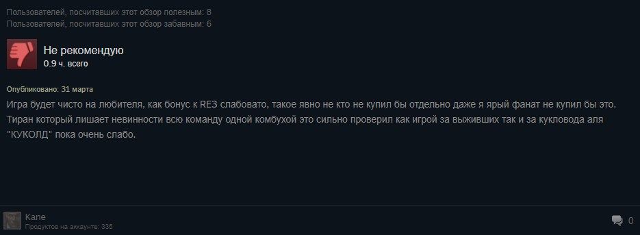 Отзывы о Resident Evil Resistance 