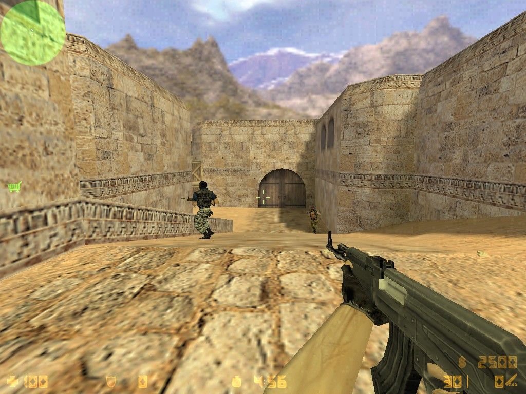 Скин для CV-47 в Counter-Strike 1.6 c чёрным цевьём вместо деревянного