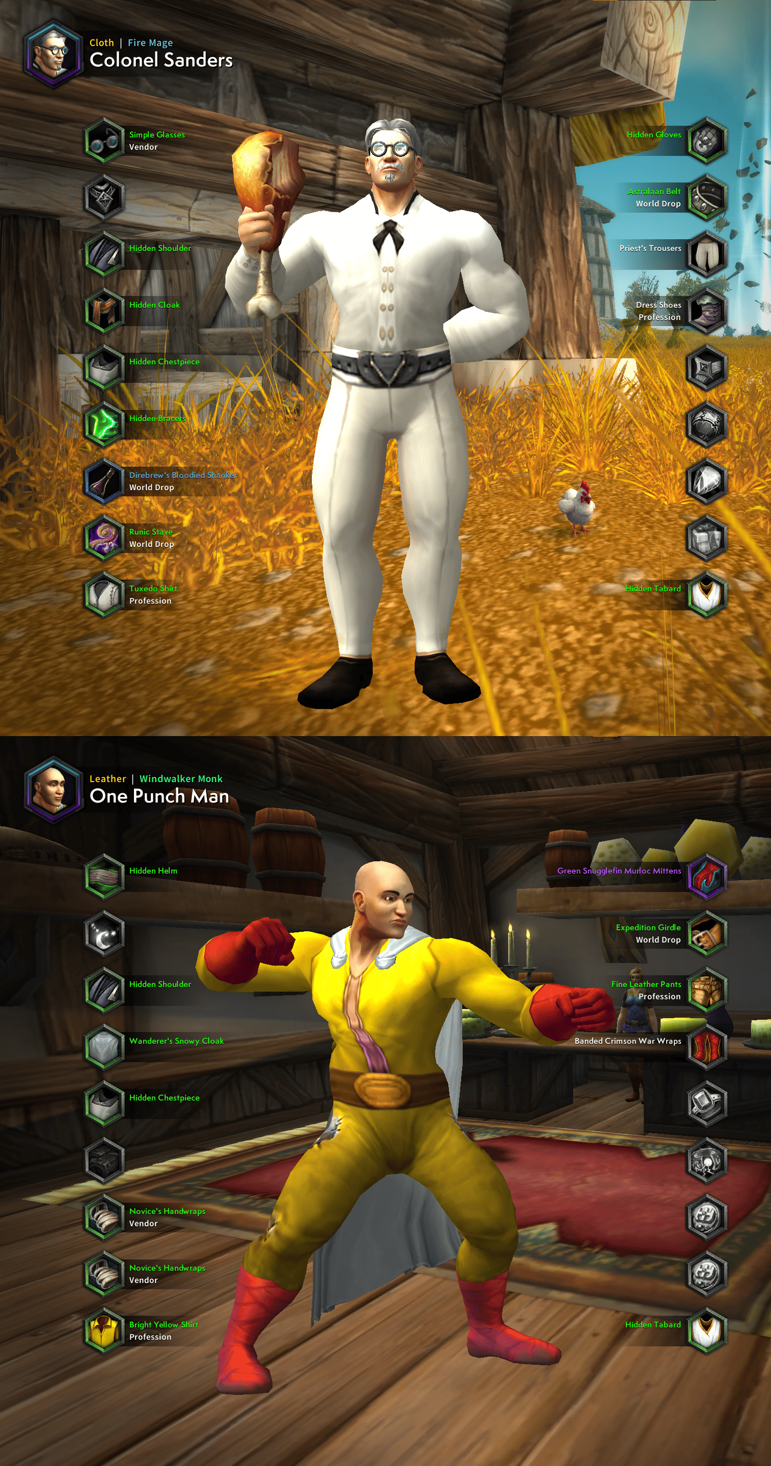 Необычная трансмогрификация в World of Warcraft. Источник: reddit