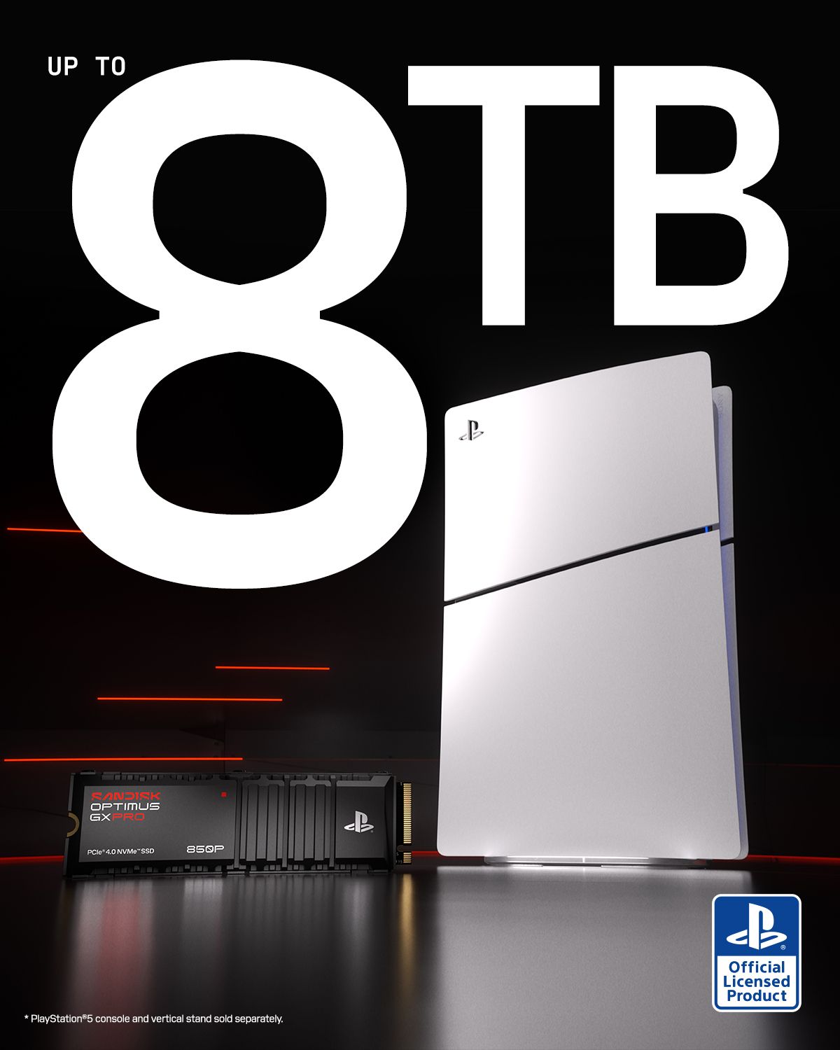 SanDisk Optimus GX PRO 850P NVMe™ SSD for PS5. Источник: SanDisk в Х