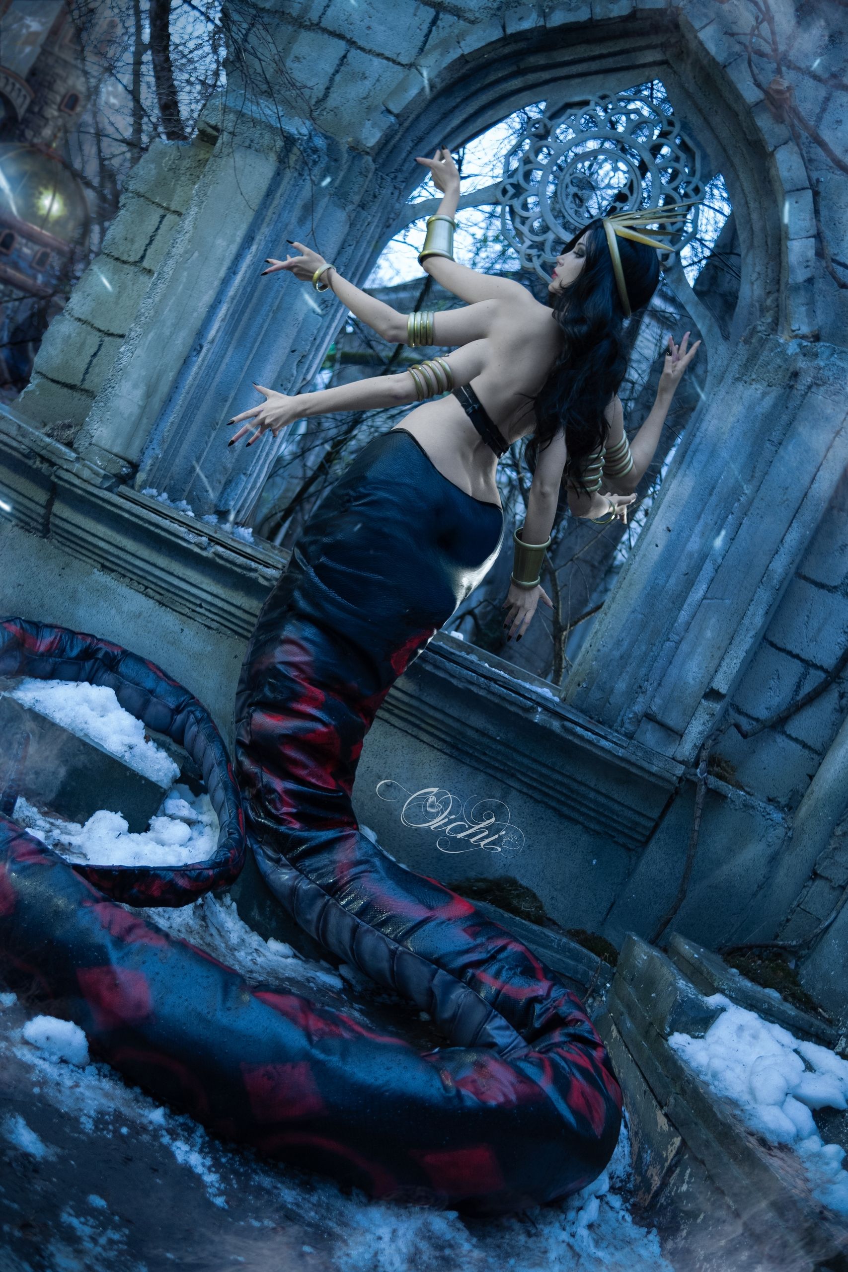 Косплей на Королеву наг из Heroes of Might and Magic III. Косплеер: OICHI. Источник: vk.com/club227533769