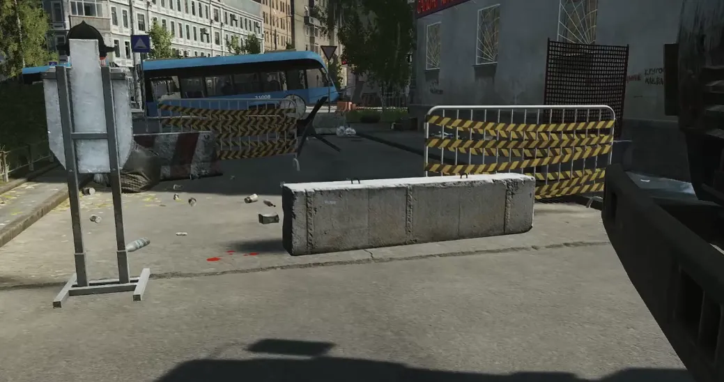 След ведет из здания милиции... Скриншот из Escape from Tarkov