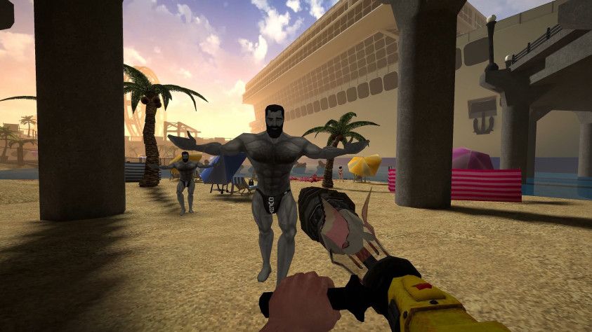 Скриншот из DLC These Sunny Daze для POSTAL: Brain Damaged. Источник: Steam