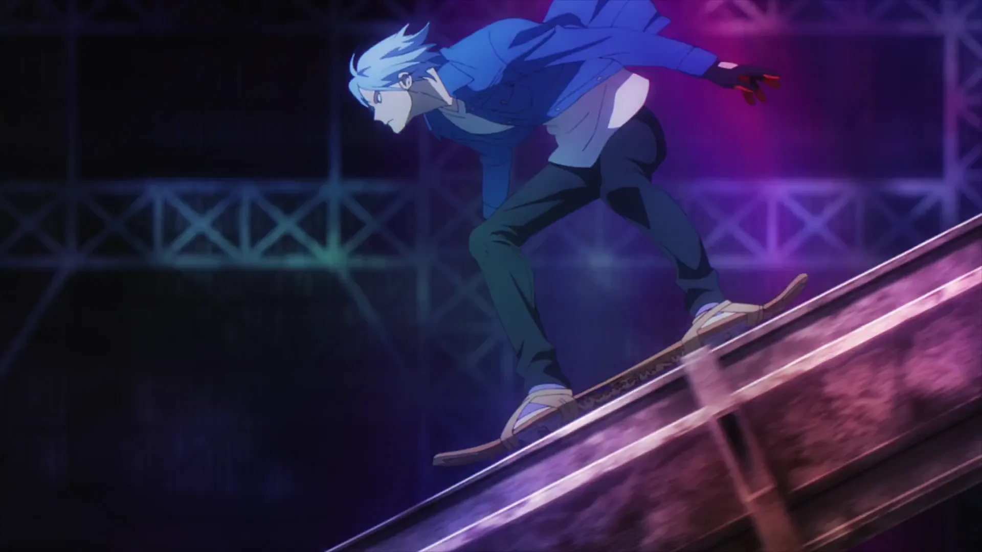 Кадр из аниме «Скейт: Бесконечность»