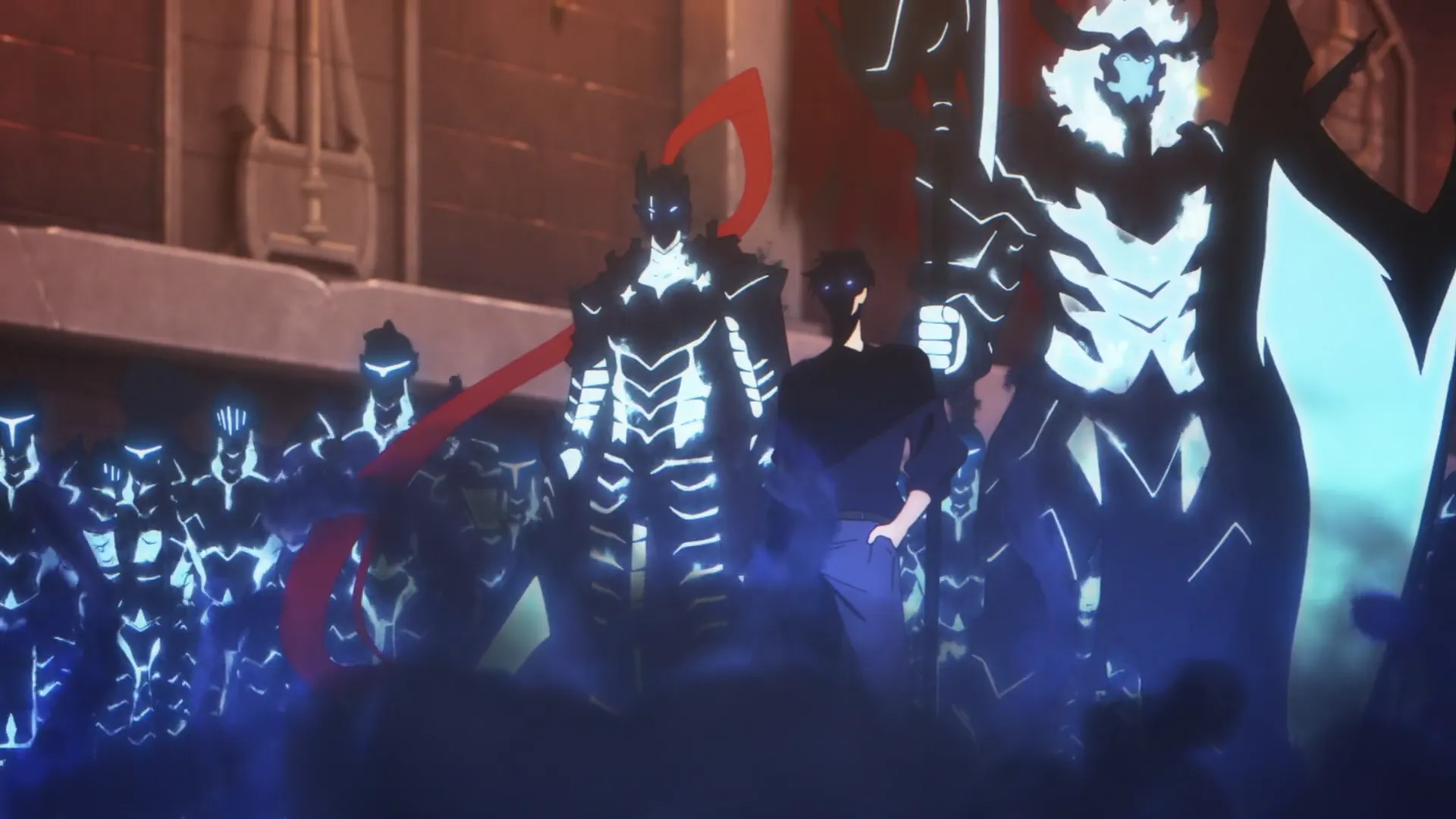 Кадр из аниме «Поднятие уровня в одиночку»