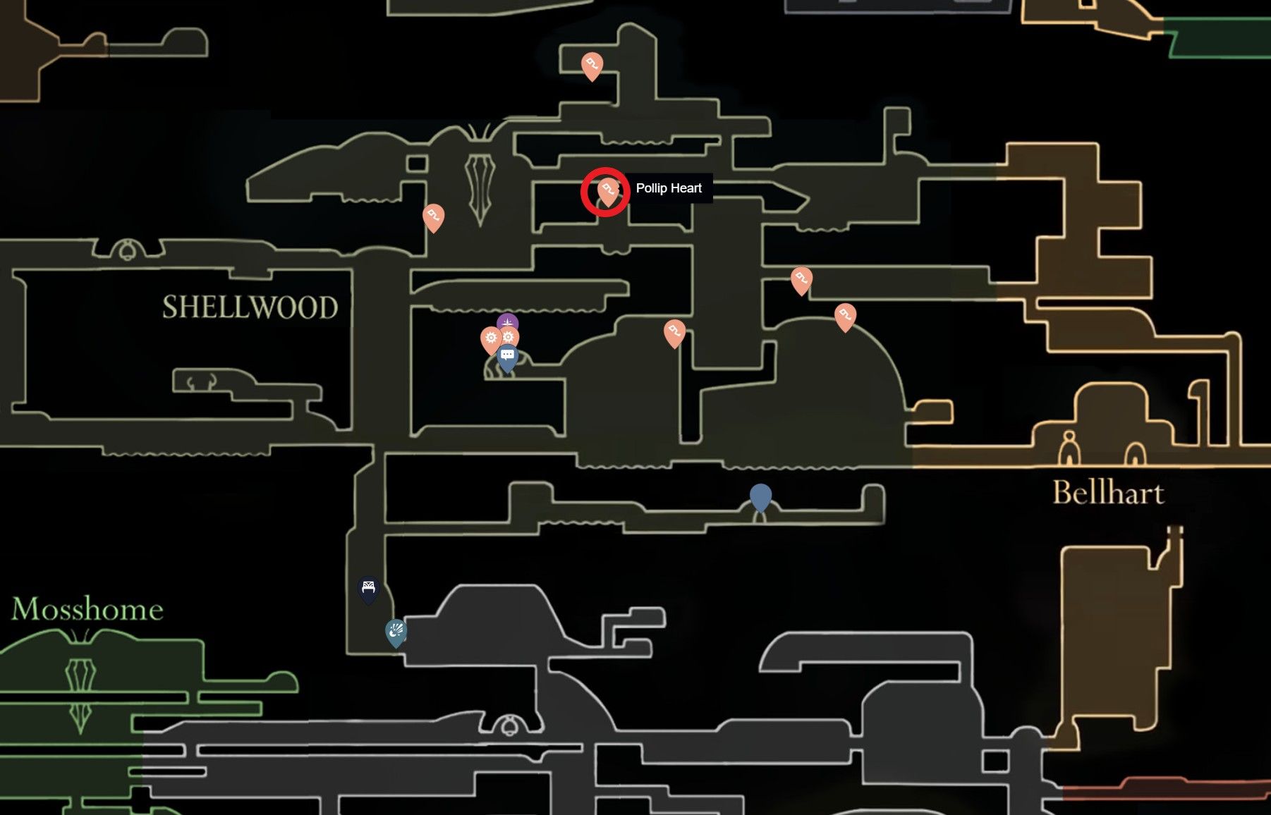 Скриншот из игры Hollow Knight: Silksong