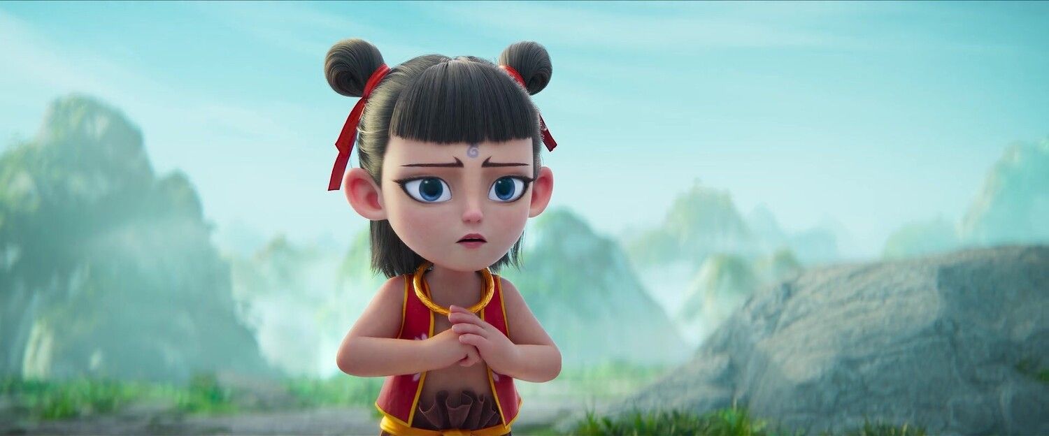 Кадр из фильма «Нэчжа побеждает Царя драконов»