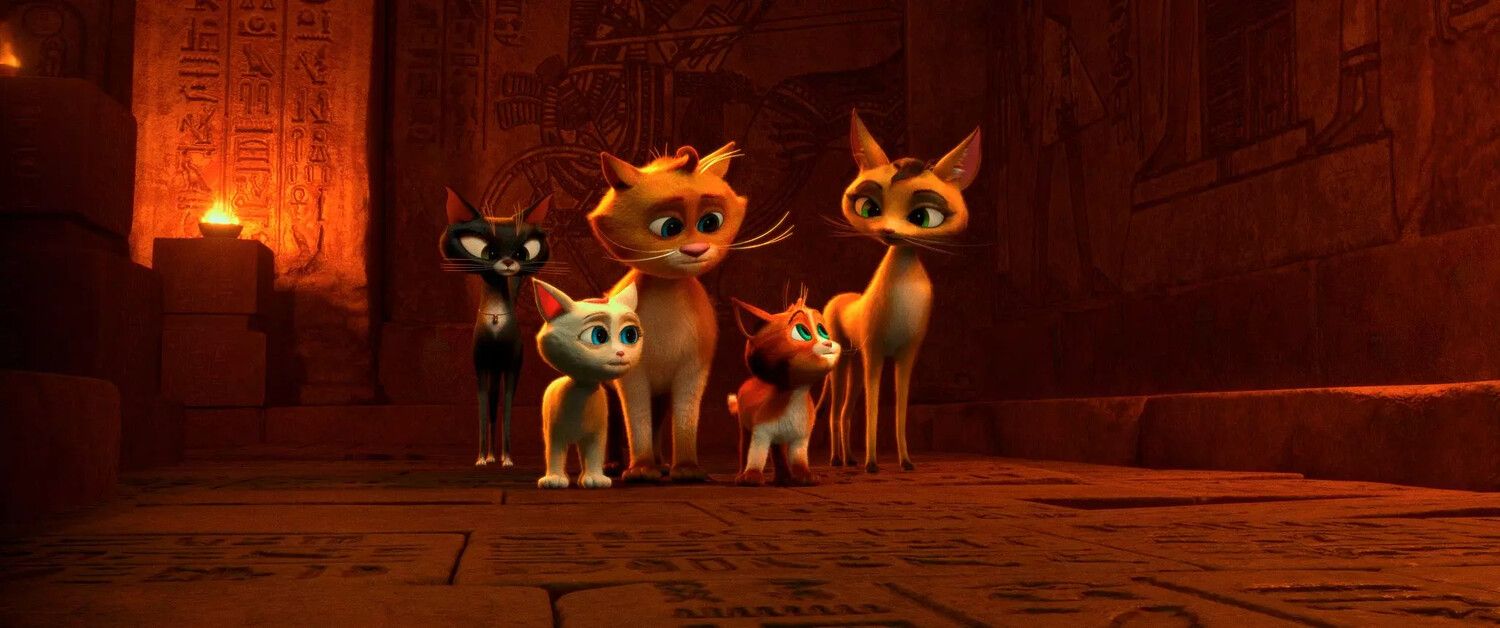 Кадр из мультфильма «Коты Эрмитажа 2. Тайна египетского зала»