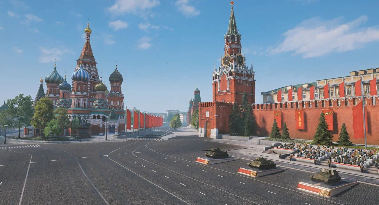 Ангар в виде Красной площади в «Мире танков» | Источник: пресс-релиз