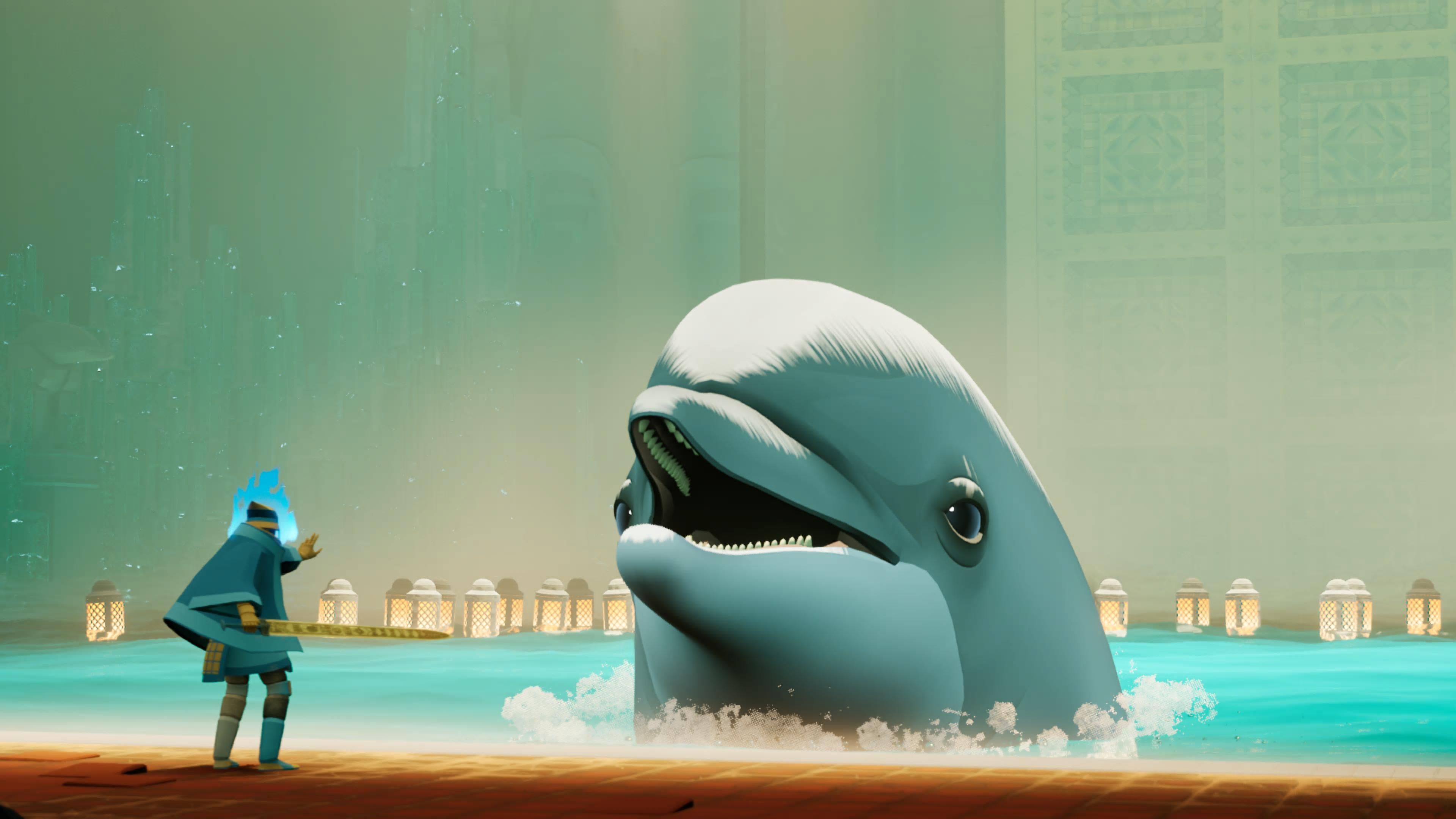 Скриншот из Sword of the Sea. Источник: Giant Squid