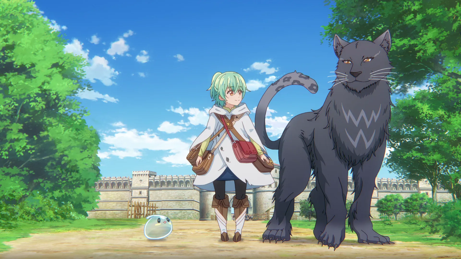 Кадр из аниме «Слабейшая укротительница в путешествии по сбору питомцев»