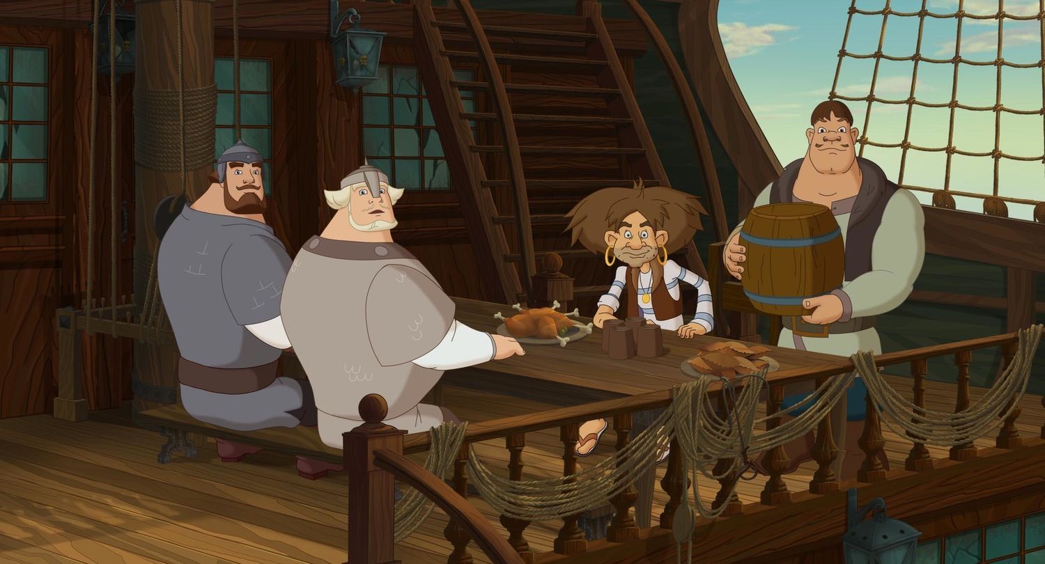 Кадр из мультфильма «Три богатыря. Ход конём»