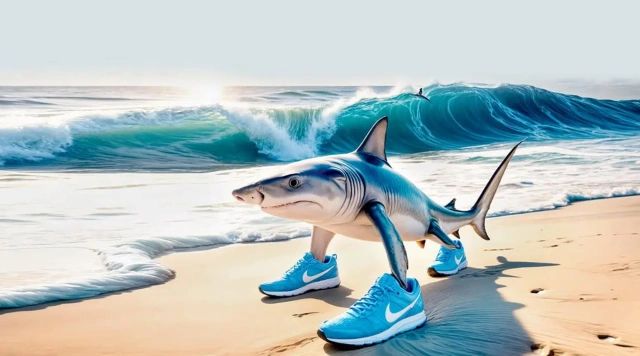 Тралалело Тралала — акула, с которой «всё началось». Источник: социальные сети, нейросетевое изображение